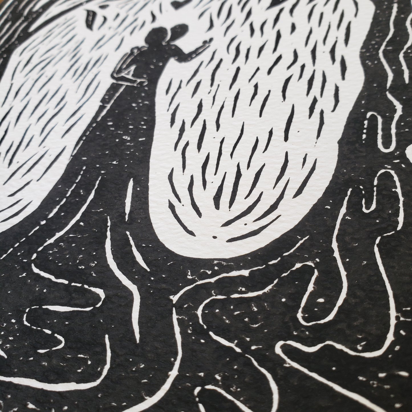 Lino Lovers Black - Lino Block Print
