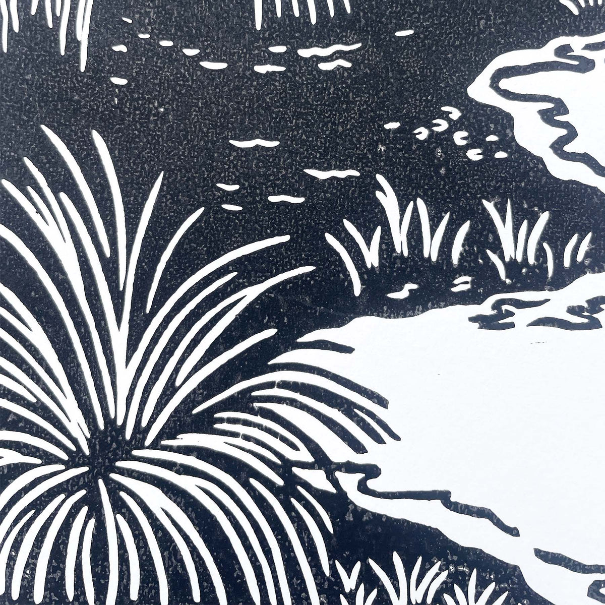 Coastal Bush | Lino Print | Nature Art