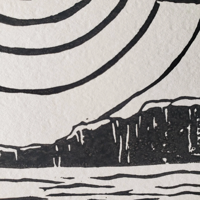 Livin' the Dream - Lino Block Print