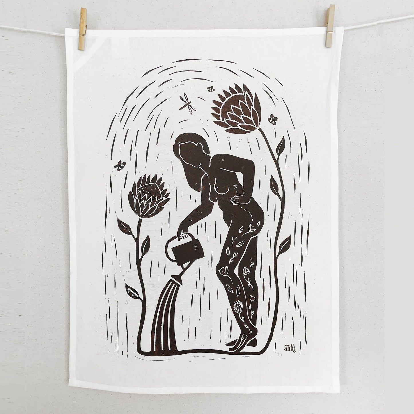 Garden Lady Tea Towel
