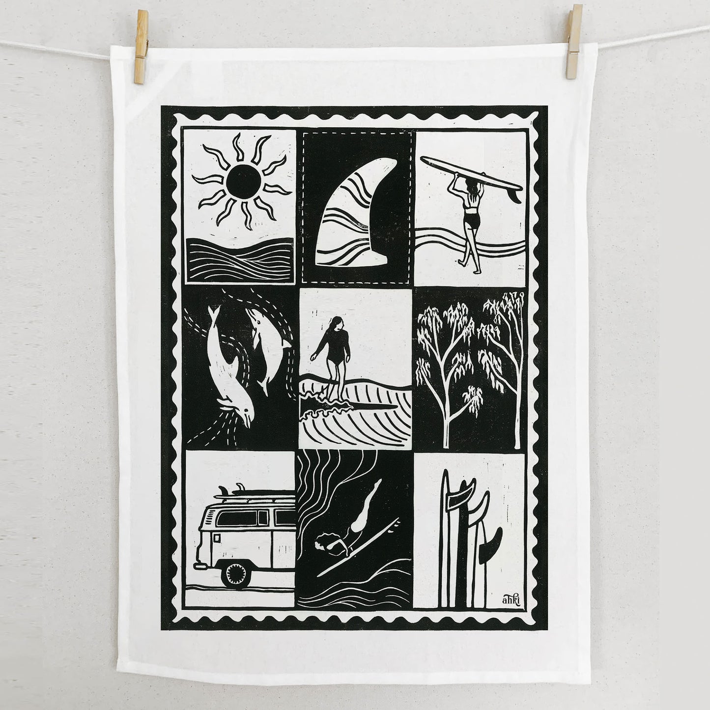 Surf Life Tea Towel