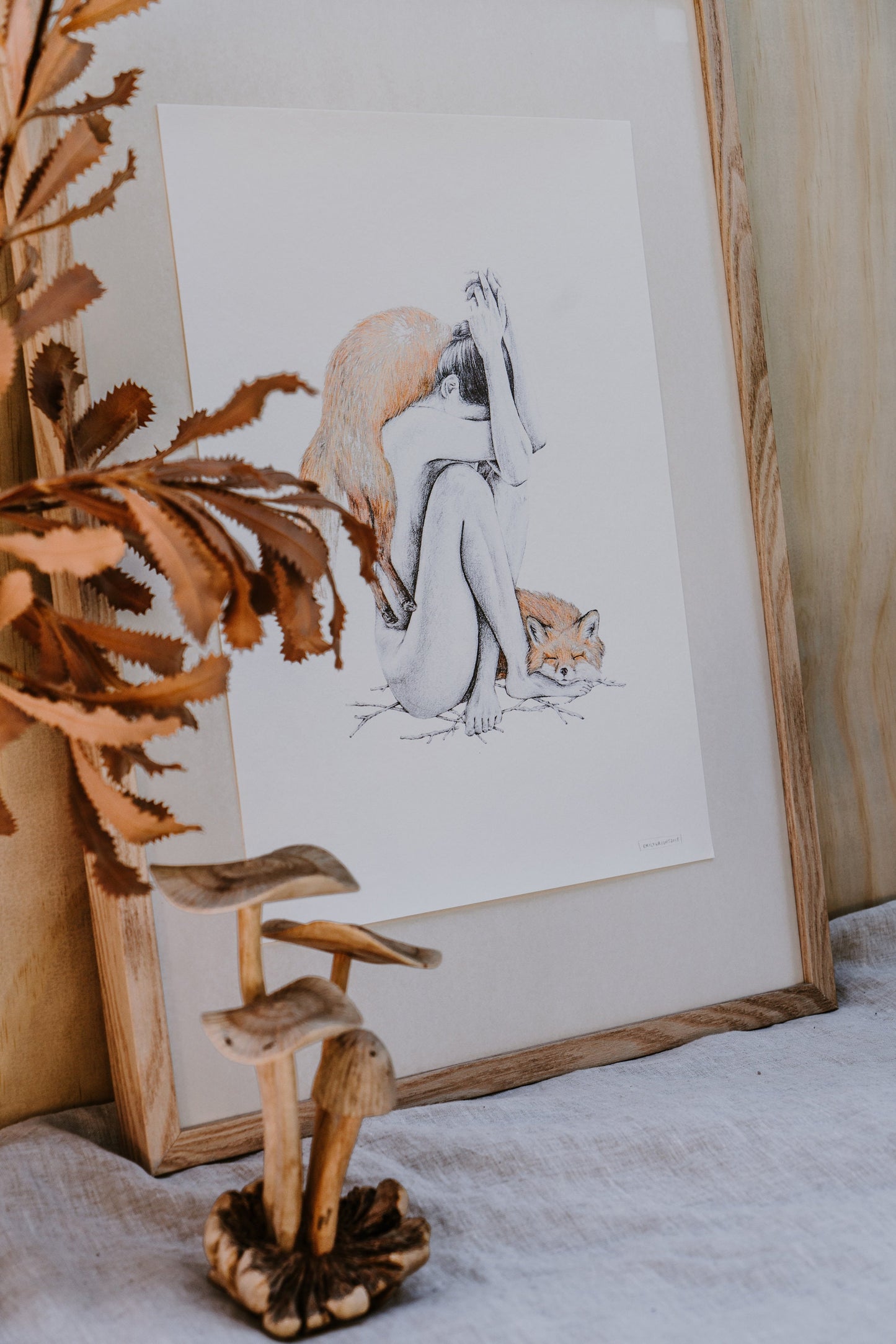 Girl and Fox - Fine Art Print