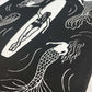Mermaid Waters Lino Print | Coastal Surf Art