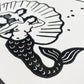 Mermaid Cove | Lino Print | Coastal Art
