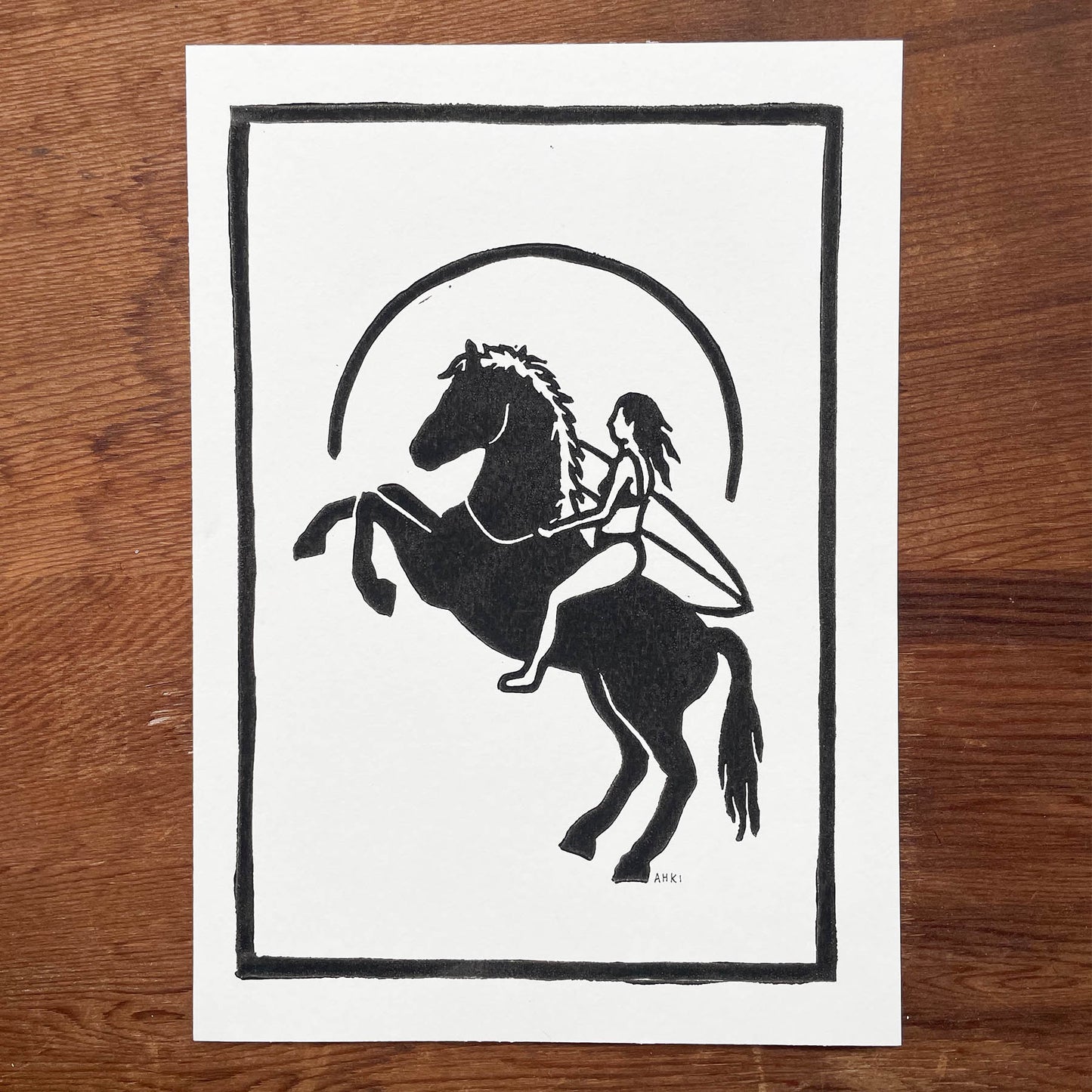 Surf Rodeo - Lino Print