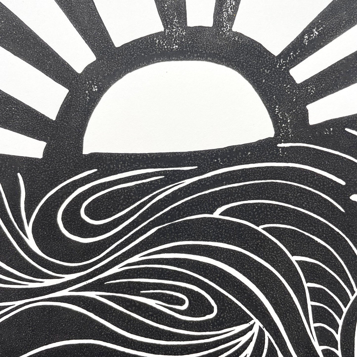 Noserider - Lino Block Print
