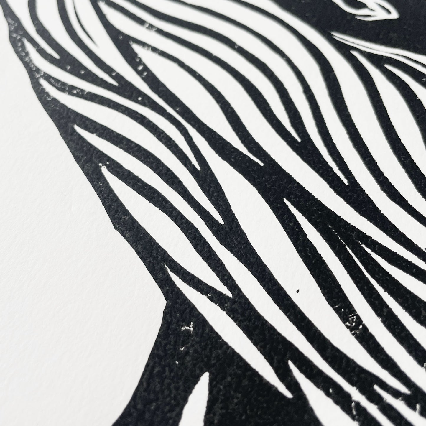 Whale Lino Print | Coastal Surf Art | A2 Size