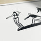Girls on Board | Lino Print | Women's Surf Art