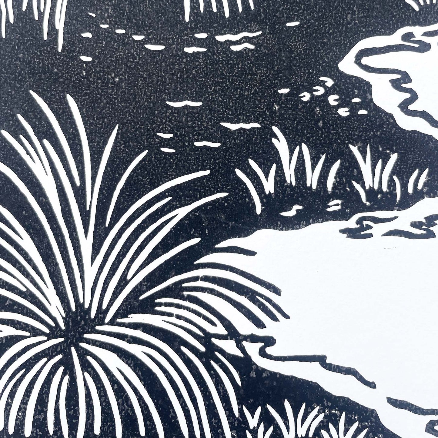 Coastal Bush | Lino Print | Nature Art