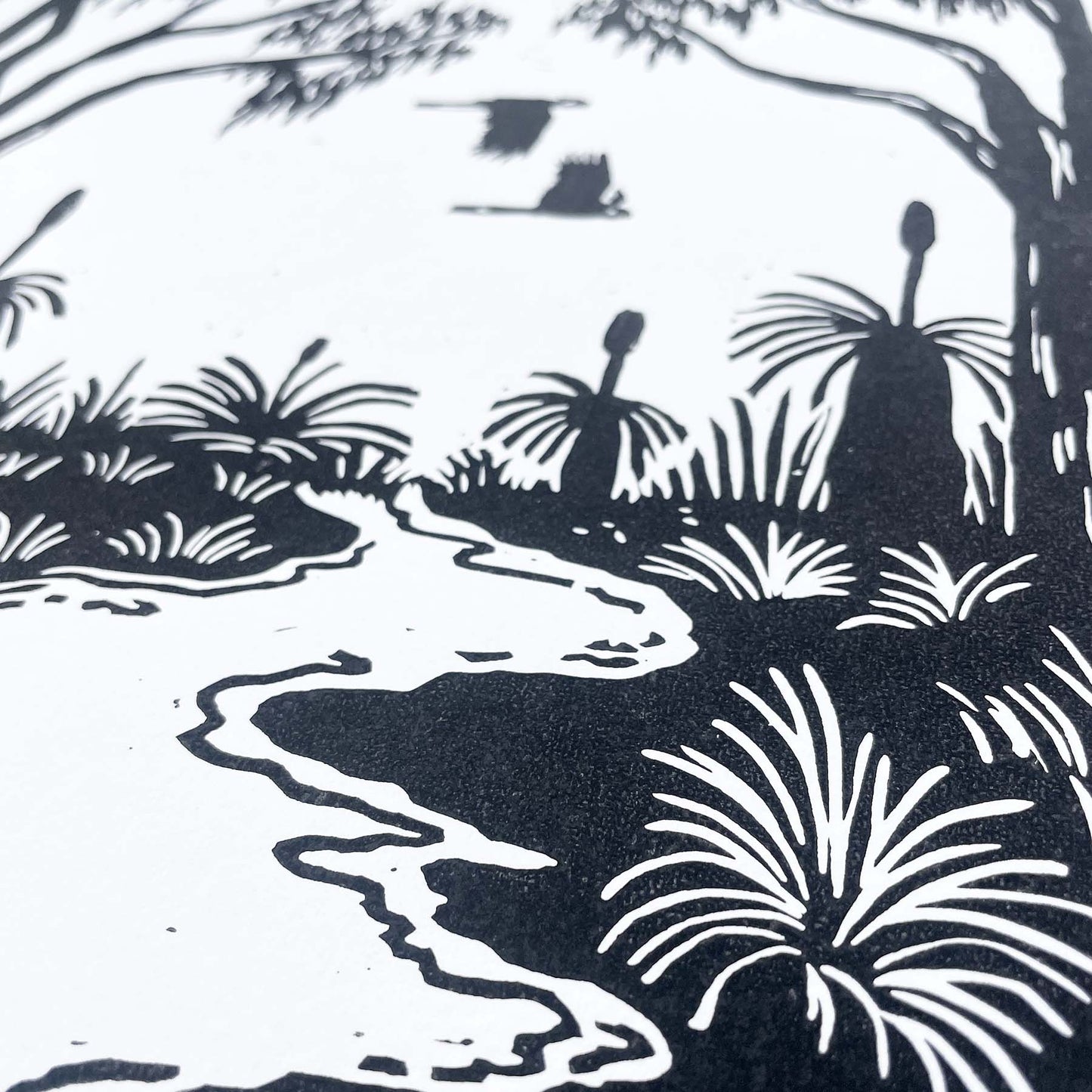 Coastal Bush | Lino Print | Nature Art