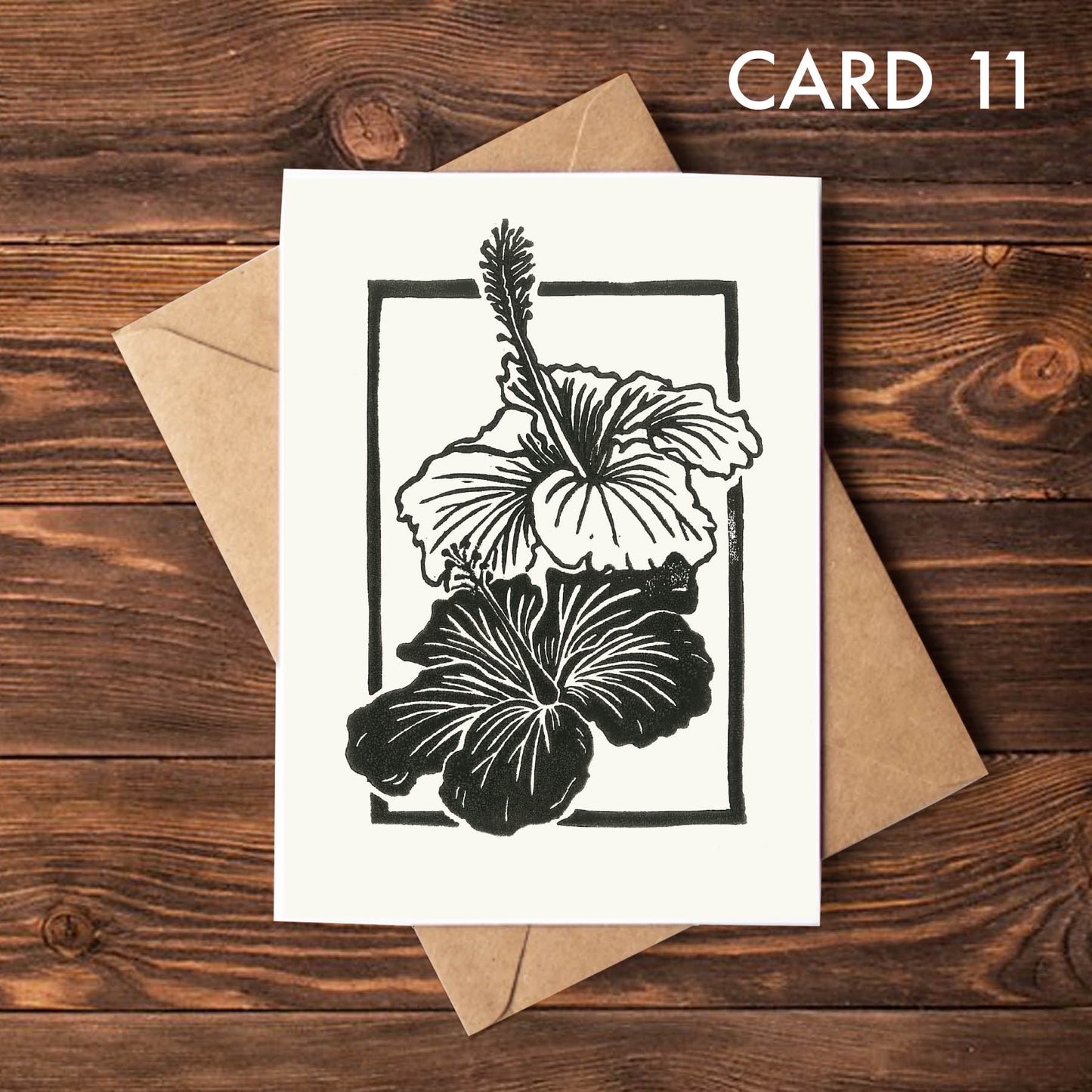 Surfer Lino Art Greeting Cards