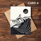 Surfer Lino Greeting Card 4