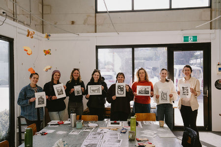 Learning Lino Printmaking Workshop