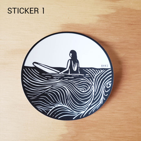 Surf Girl Sticker 1