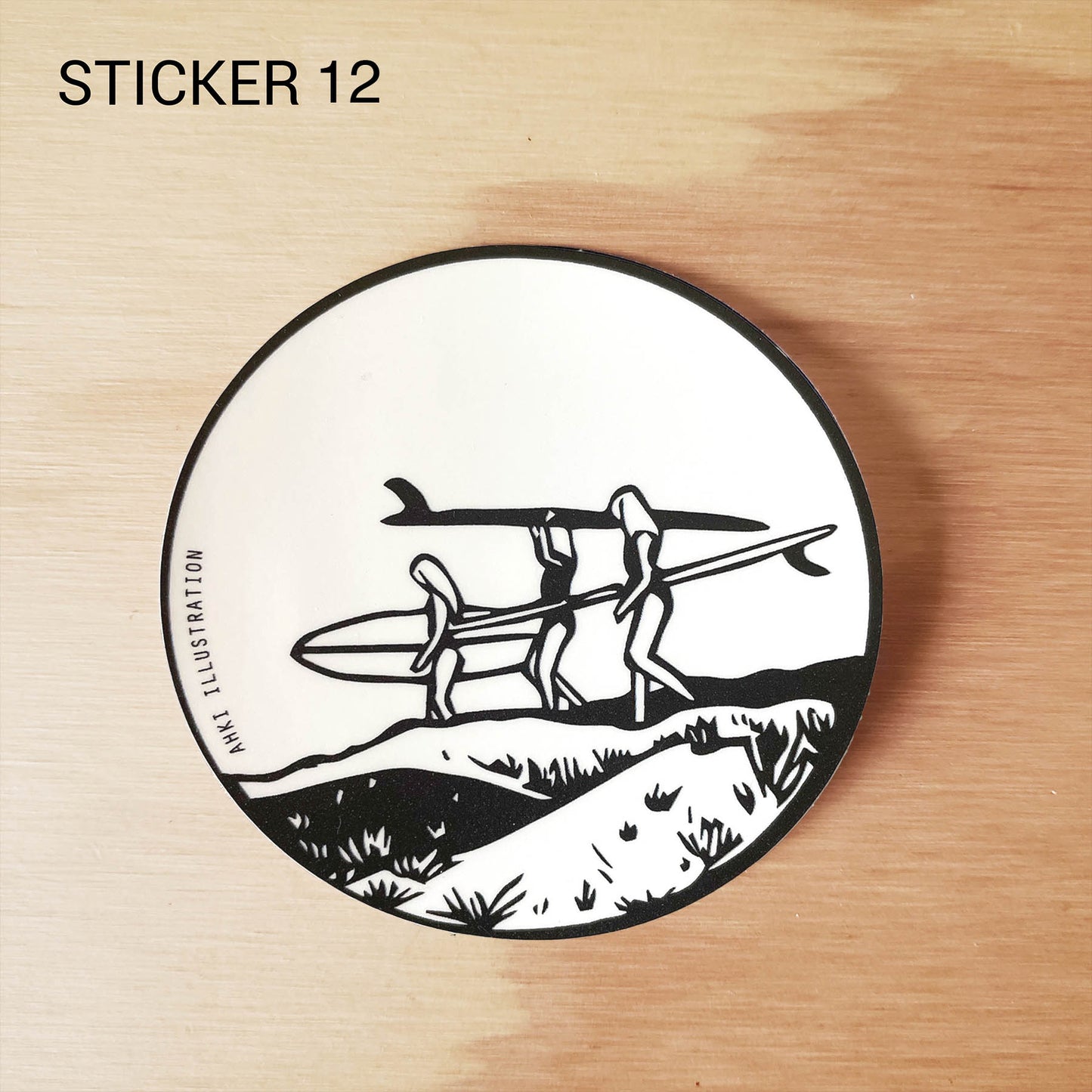 Surf Girl Sticker 12 - Through the Dunes