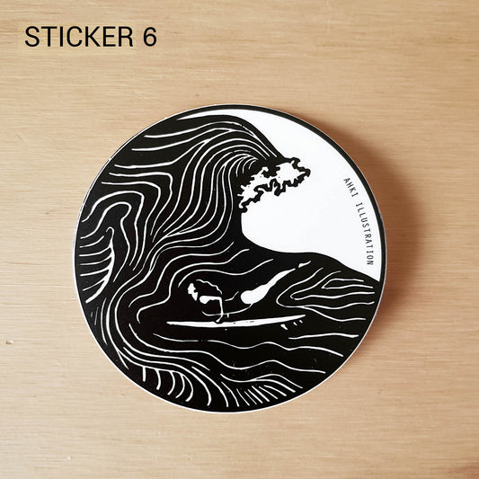 Surf Girl Sticker 6 - Duck Dive