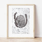Brown Lino Banksia print