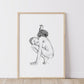Echidna Girl - Australian Stacks Series - Fine Art Print