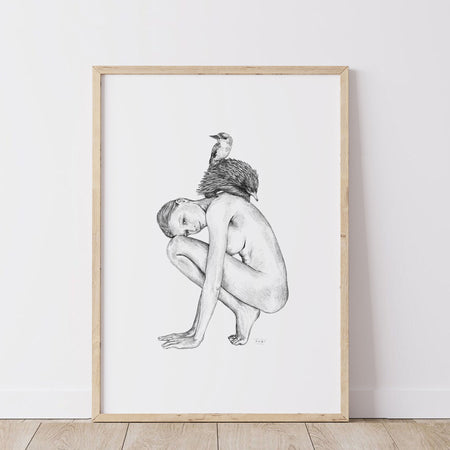 Echidna Girl - Australian Stacks Series - Fine Art Print