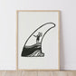 Fin - Lino Block Print - A5 Size