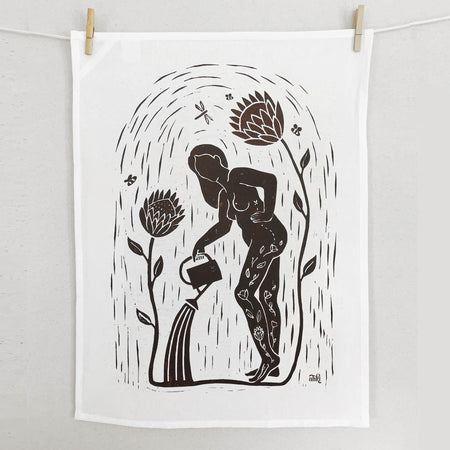 Garden Lady Tea Towel