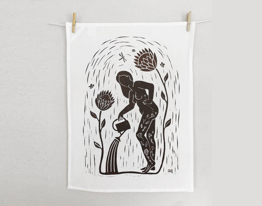 Garden Lady Tea Towel