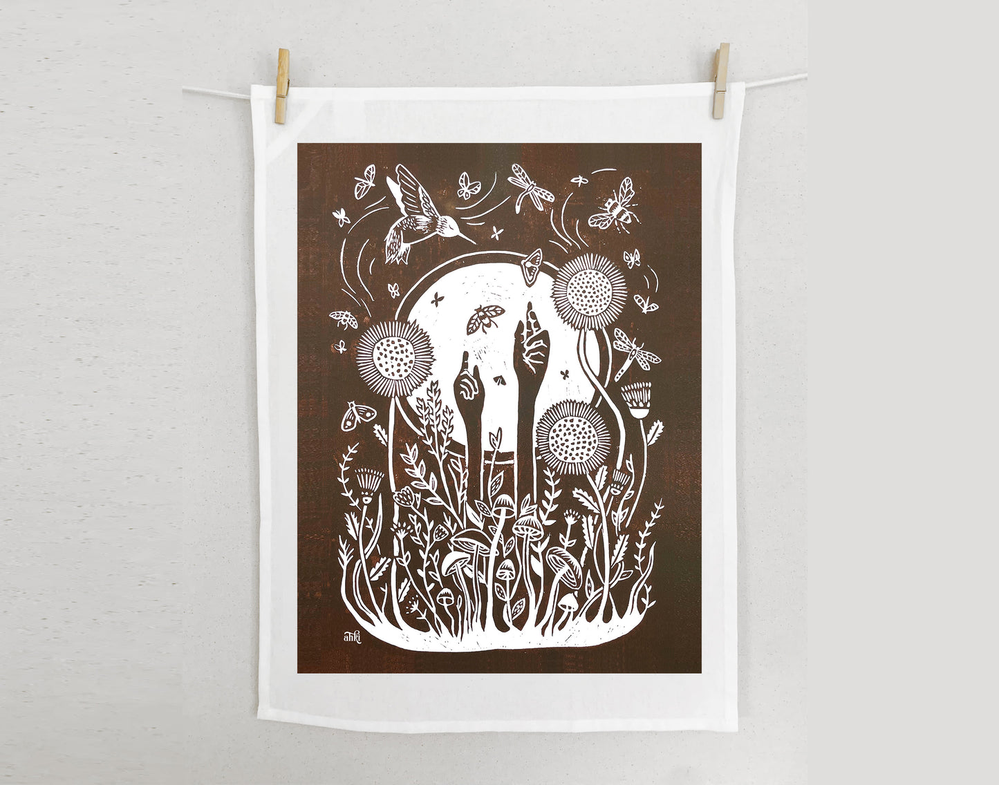 Growing Hands Tea Towel