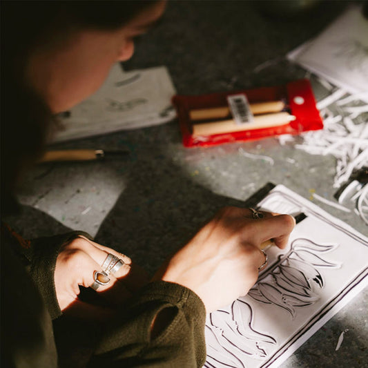 Learning Lino Printmaking Workshop