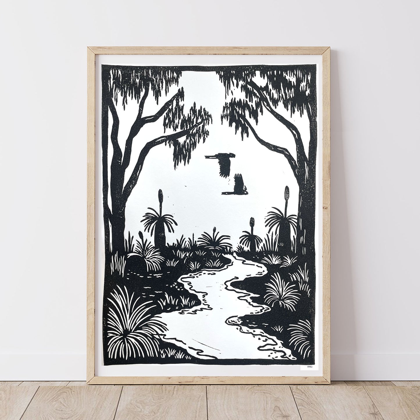 Coastal Bush | Lino Print | Nature Art