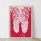 Lino Lovers Red - Lino Block Print