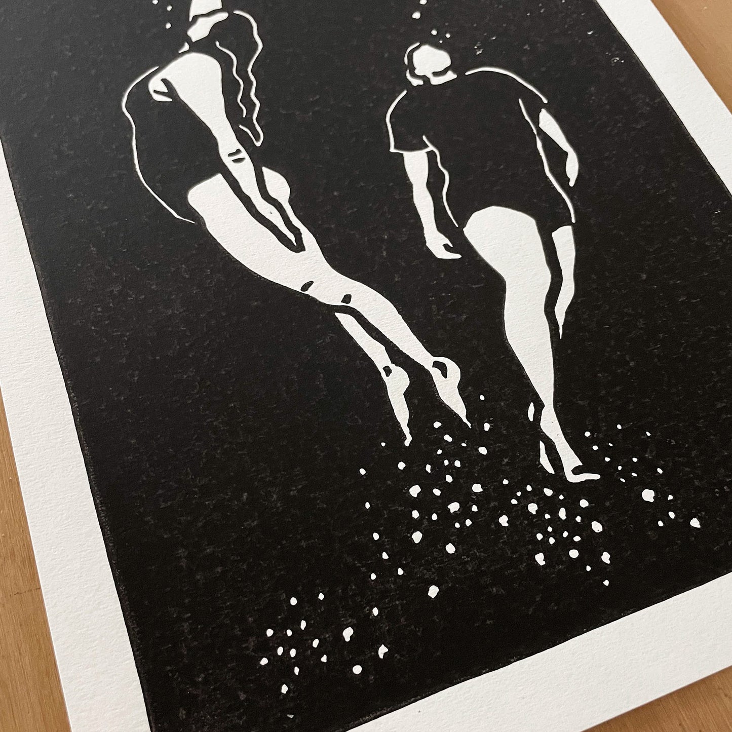 Resurface | Lino Print | Ocean Inspired Art