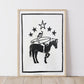 Surfer Cowgirl | Lino Print | Surf Girl Art