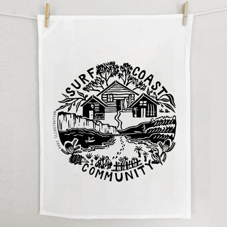 Surf Coast Community Tea Towel