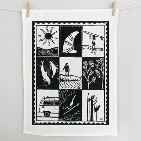 Surf Life Tea Towel
