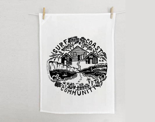 Surf Coast Community Tea Towel