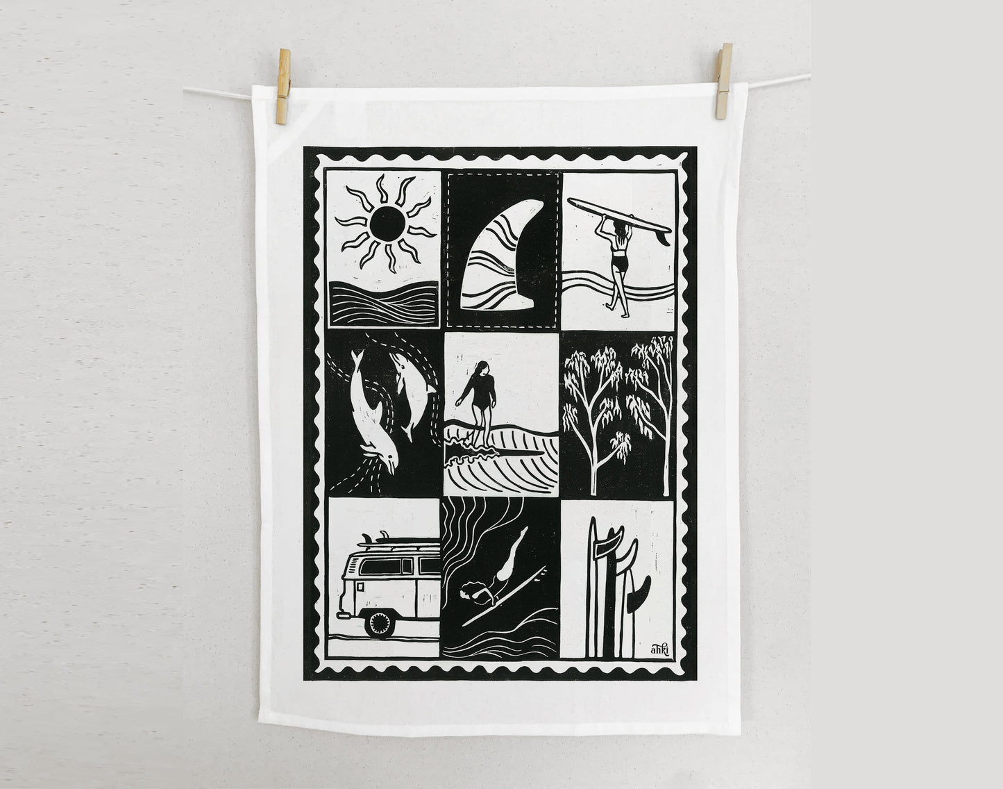 Surf Life Tea Towel