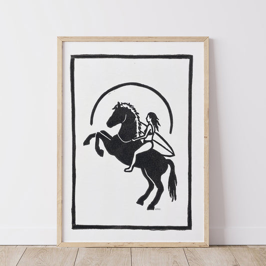 Surf Rodeo - Lino Print