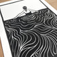Swim - Lino Block Print - A5 / A4 Size