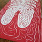 Lino Lovers Red - Lino Block Print