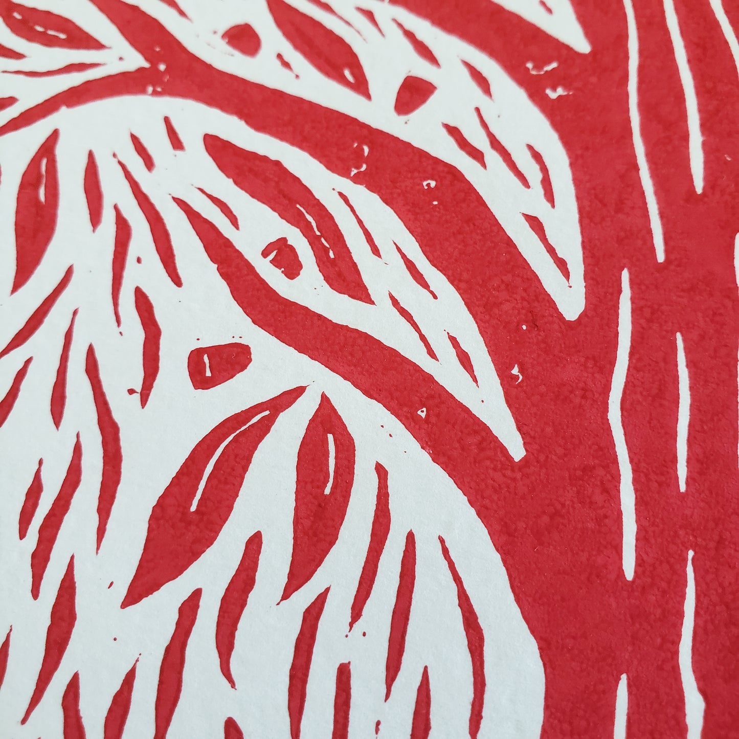 Lino Lovers Red - Lino Block Print