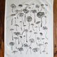 Mushrooms Cotton Tea Towel