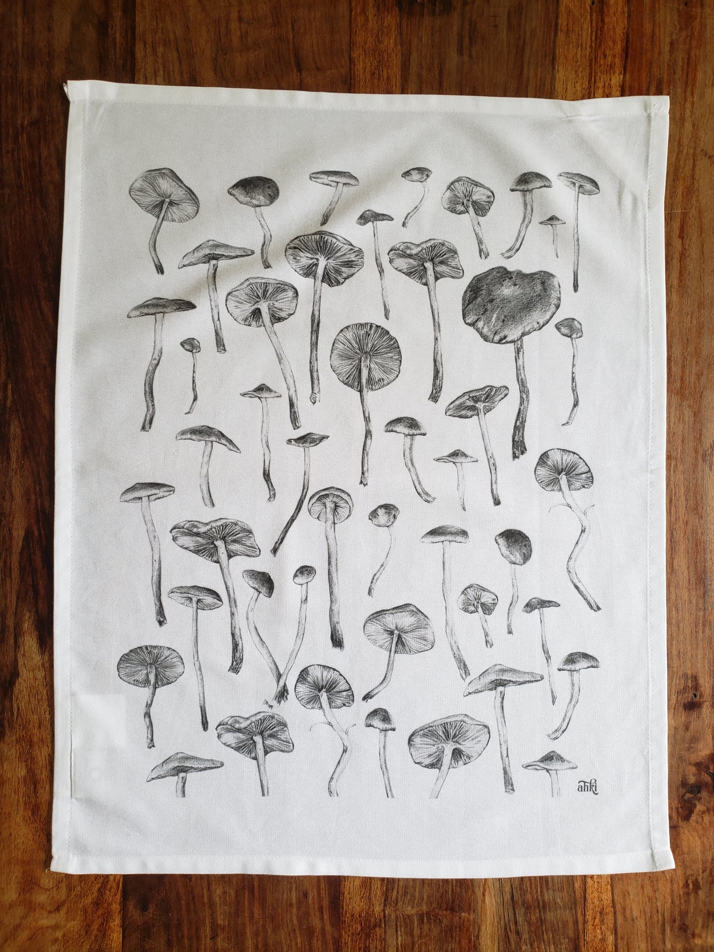 Mushrooms Cotton Tea Towel