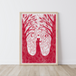 Lino Lovers Red - Lino Block Print