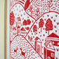 Little Village Lino Print - Red