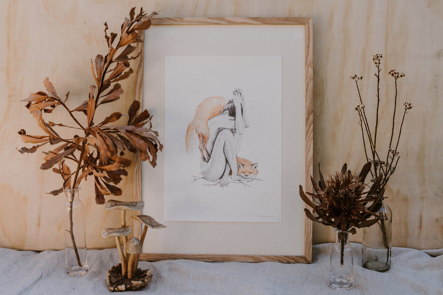 Girl and Fox - Fine Art Print