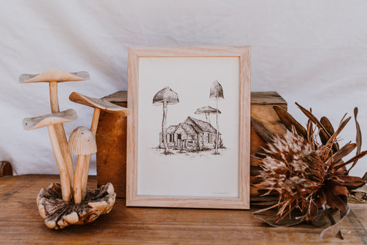 Mushroom Home - Fine Art Print