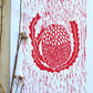 Red Lino Banksia print