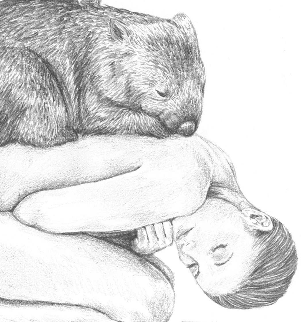 Wombat Girl - Australian Stacks Series - Fine Art Print