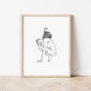 Echidna Girl - Australian Stacks Series - Fine Art Print