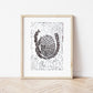 Brown Lino Banksia print
